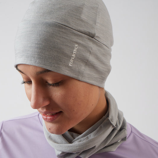 Merino Beanie unisex - hellgrau